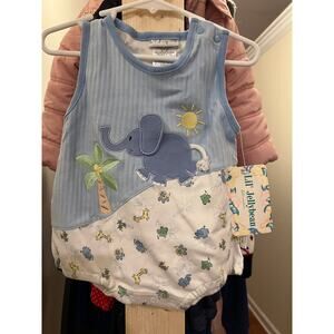 Lil’ Jellybean Elephant Bubble Romper 6-9M NWT